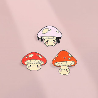 Dễ Thương Kawaii Nấm Men Thổ Cẩm Bộ Hoạt Hình Toadstool Ve Áo Pin Cho Ba Lô Quần Áo Phụ Kiện Quà Tặng Cho Người Yêu Thực Vật Trẻ Em