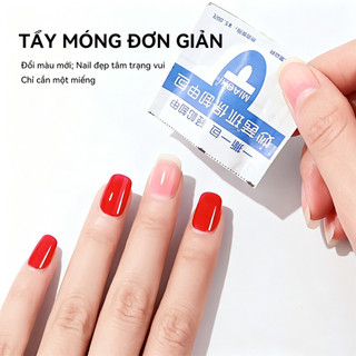 Miss Gooey Bộ dụng cụ tẩy sơn móng tay là sản phẩm dùng một lần, không mùi và dịu nhẹ không làm hư hại sơn móng tay hoặc sơn gel.