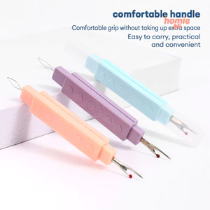 ✨Homie✨Dụng cụ xỏ chỉ hai đầu Dao tháo chỉ cầm tay Dụng cụ tháo chỉ gia dụng