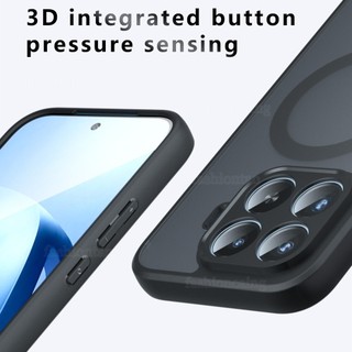 Ốp Lưng Cho Xiaomi 17T Pro 1 7 T 17T Pro Xiaomi17TPro Matte Skin Feel Trong Suốt Mờ TPU Ốp lưng Acrylic Từ Tính Với Áo Giáp Sạc Không Dây Ốp Lưng Chống Sốc