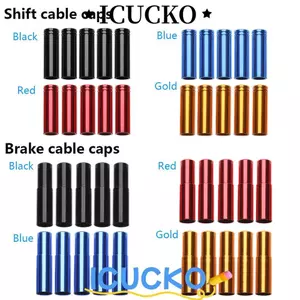ICUCKO 5 / 10 Chiếc Nắp Cáp Phanh Nhôm Ngoài Trời Đi Xe Đạp Phần 4 Mm 5 Mm Dịch Chuyển Cáp Phụ Kiện
