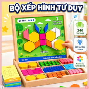 Trò Chơi Xếp Hình Tangram Bằng Gỗ – Đồ Chơi Giáo Dục Cho Trẻ, Rèn Luyện Tư Duy Logic, Quà Lý Tưởng Cho Học Sinh Tiểu Học