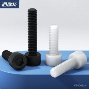 Nylon Lục Giác Ổ Cắm Vít Nhựa Đầu Cốc Hình Trụ Đầu Bu Lông Cách Nhiệt Vít Vít Vít M3M4M5M6M8-M12 TIGW