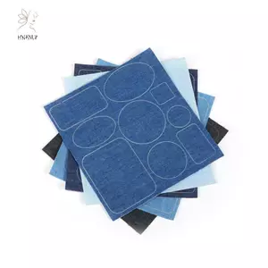 HNKMP Thiên Denim Tự Dính Quần Jean Lỗ Liền Mạch Sửa Chữa Miếng Dán Tổ Chức.