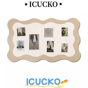 Bảng nỉ ICUCKO, Nhãn dán tường ảnh không khoan tự dính, Dễ dàng lắp đặt Nền trưng bày 60x40cm Trang trí bàn làm việc phòng khách Phòng ngủ