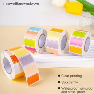MỚI 500 Chiếc Nhiều Màu Sắc Tự Dính Nhãn Dính Stiers Bền Chống Thấm Nước nk Tag Stier Văn Phòng Phẩm Hình Chữ Nhật Tên Stier SKY