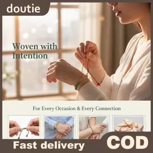 Doutie Bện Dây Đỏ Vòng Tay Handmade 3 / 10 Cái Có Thể Điều Chỉnh Cho Cặp Đôi Luy Charm Tình Bạn VN