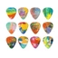 YICA 10 Chiếc Đàn Guitar Picks, Smooth Edge 1.0mm 0.71mm 0.46mm Đàn Guitar Plectrums, Các Loại Chọn Nhiều Màu Sắc In Hình Tam Giác Plectrum Picks Đàn Guitar Điện
