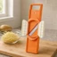 Máy cắt Mandoline cầm tay Bảo vệ bên Máy cắt rau Dụng cụ nhà bếp Cơ thể nhựa Đế tích hợp