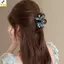 < YEI > Kẹp Tóc Nửa Pha Lê Tinh Tế Đính Kim Cương Giả Bên Kẹp Tóc Cá Mập Cho Nữ Mới