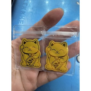 01 Miếng dán Mạ Vàng Mèo Thần Tài- chiêu tài lộc may mắn
