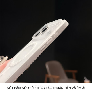 Ốp Lưng Siêu Mỏng Nhám Mờ Cho iPhone 17 Pro Chống Vân Tay Ôm Sạc Máy Có Vòng Từ Tính 3D Nổi