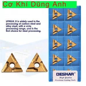 Chíp tiện T16 xẻ rãnh, lớp phủ màu vàng chuyên THÉP-THÉP CỨNG TNMG160404