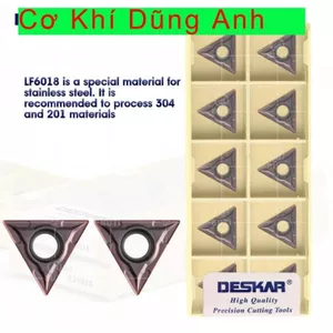 Chip tiện T16 (1 mặt) TCMT16 DESKAR tiện thép inox ngon
