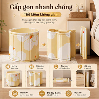 Xô Ngâm Chân Gấp Gọn Chất Lượng Cao Cách Nhiệt Chất Lượng Cao Từ 7 Lớp Vải Oxford Chống Thấm Nước Và Cách