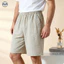 Quần short sọc sóng nhuộm sợi Cotton nguyên chất phong cách cặp đôi / Quần short đi biển ngoài trời mùa hè / Có thể mặc bên ngoài Quần Pyjama tại nhà