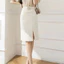Chia Váy Nữ Chắc Chắn Đen Bút Chì Váy Nữ Cao Cấp Công Sở Mặc Bodycon Midi Váy