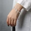 Vòng tay bạc họa tiết đồng xu may mắn: Kích thước có thể điều chỉnh Biểu tượng giàu có Trang sức dành cho nữ