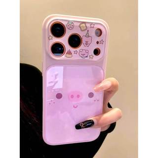Mặt kính bảo vệ đầy đủ cho điện thoại iPhone 17, Promax 14, 15, 16 Pro Max 13, màu hồng dễ thương, chống sốc, dành cho phụ nữ