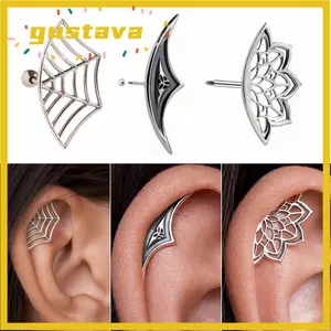 GUSTAVA 1Pc Sụn Stud, Bông Tai Nhện Hợp Kim Punk, Tiệc Trang Sức Xuyên Gothic Hợp Thời Trang