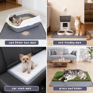 Miếng lót nước tiểu cho chó bằng silicon - Thảm lót nước tiểu cho thú cưng phẳng / thẳng đứng, nhà vệ sinh cho chó chống trượt có thể giặt được để đột nhập và du lịch trên ô tô