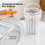 Túi đựng bút chì hình trụ DONOVANQQ, Hộp đựng bút chống nước PVC, Dung tích lớn di động trong suốt có tay cầm Túi đựng cọ trang điểm văn phòng