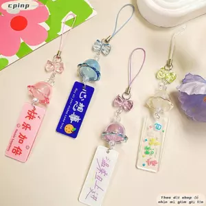 CPINCP Đính Hạt Dây Điện Thoại, Cầu Nguyện Chúc May Mắn Thẻ Sang Trọng Thạch Gió Móc Khóa Điện Thoại, Điện Thoại Quyến Rũ Dễ Thương Chống Mất Dây Phụ Kiện Điện Thoại