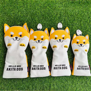 Golf Shiba Inu Câu Lạc Bộ Golf Bao Đầu Sắt Gỗ Bao Chó Con Dễ Thương Hình Bán Nguyệt Putter Bao Thẳng Dải