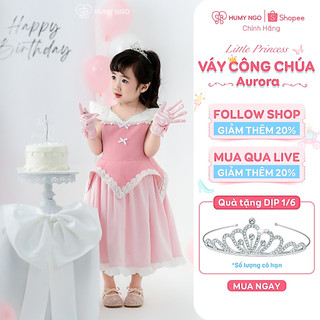[QUÀ TẶNG 1/6] Đầm hoá trang công chúa Aurora/DISNEY bé gái 2-8 tuổi mặc sinh nhật, dự tiệc, chụp ảnh HUMY NGO [213]