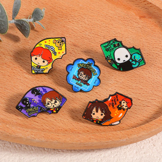 5 Cái / bộ Harry Potter Magic ‌Nhân vật học viện Hợp kim kim kim loại Men Pin Trâm Huy hiệu lưu niệm