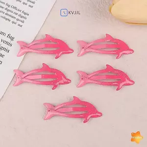 5 Chiếc Đầy Màu Sắc Lấp Lánh Cá Heo BB Tóc Bên Kẹp Barrettes Cho Bé Gái Phụ Nữ Trẻ Em Ngày Lễ Tiệc Quà Tặng Phụ Kiện Tóc Mũ Nón Mới