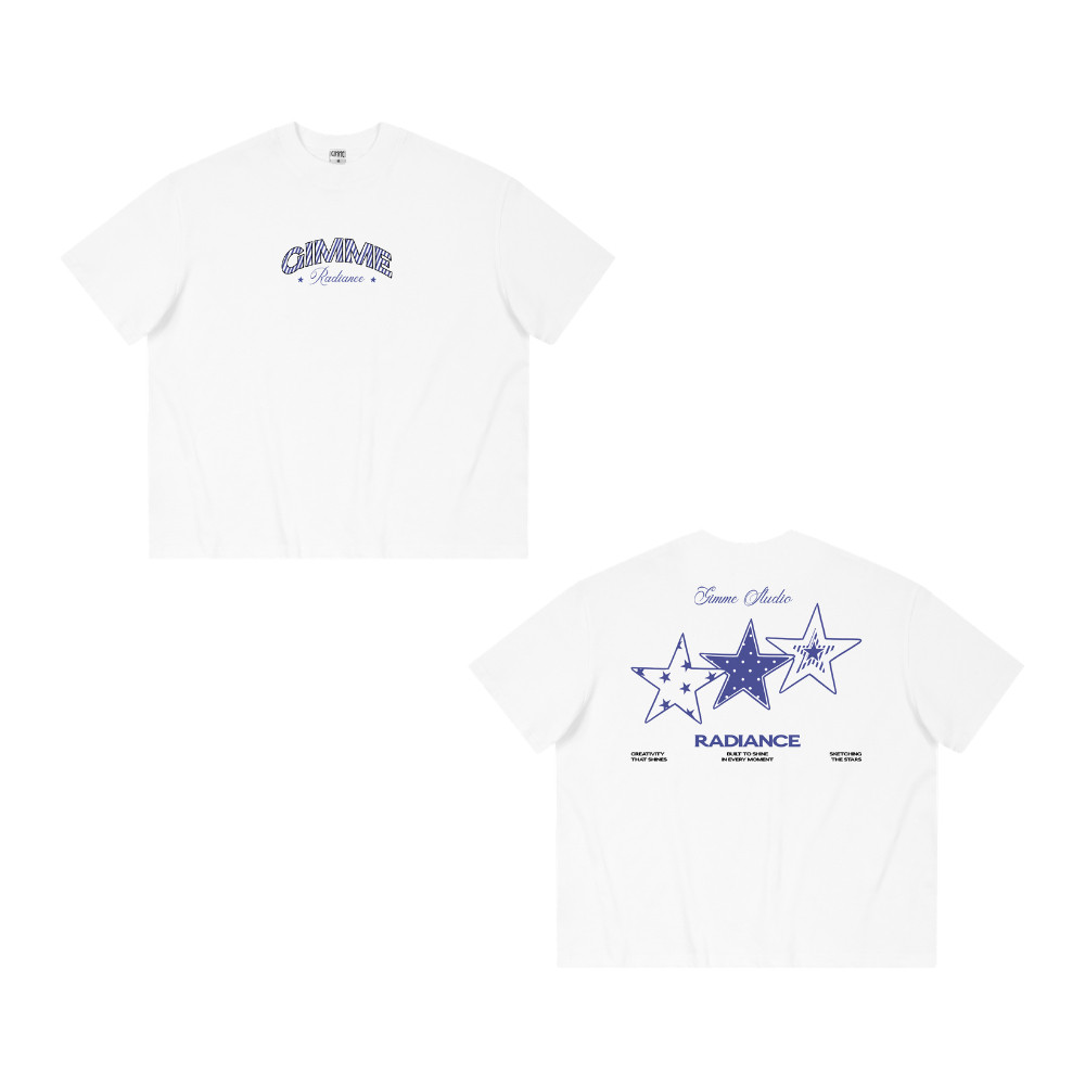 （Giao hàng 24h）Angela Áo Thun Boxy Gimme - STAR - Premium 100% Cotton 2 Chiều 220gsm - Áo Thun Unisex