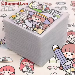 ZK 50 Miếng Dán Anime Dễ Thương Chống Thấm Nước PET Không Lặp Lại, Dành Cho Học Sinh Và Bé Gái VN