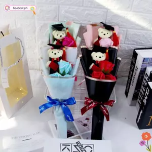 Bó hoa gấu BEABOUT, Bó hoa hướng dương trang trí hoa xà phòng hướng dương, Hoa hồng Ngày lễ tình nhân Lễ tốt nghiệp gấu đáng yêu