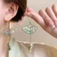 Mới Phong Cách Trung Quốc Trong Suốt Ngọc Lục Bảo Xanh Tre Gấp Quạt Tua Dài Bông Tai Nữ Phong Cách Quốc Gia Retro Thoáng Mát Giác Tre Hanfu Bông Tai 2026-6-1