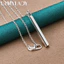 URMYLADY Bạc 925 Cột Mịn 16 / 18 / 20 / 22 / 24 / 26 / 28 / 30 Inch Mặt Dây Chuyền Vòng Cổ Cho Nữ Tiệc Cưới Trang Sức Thời Trang