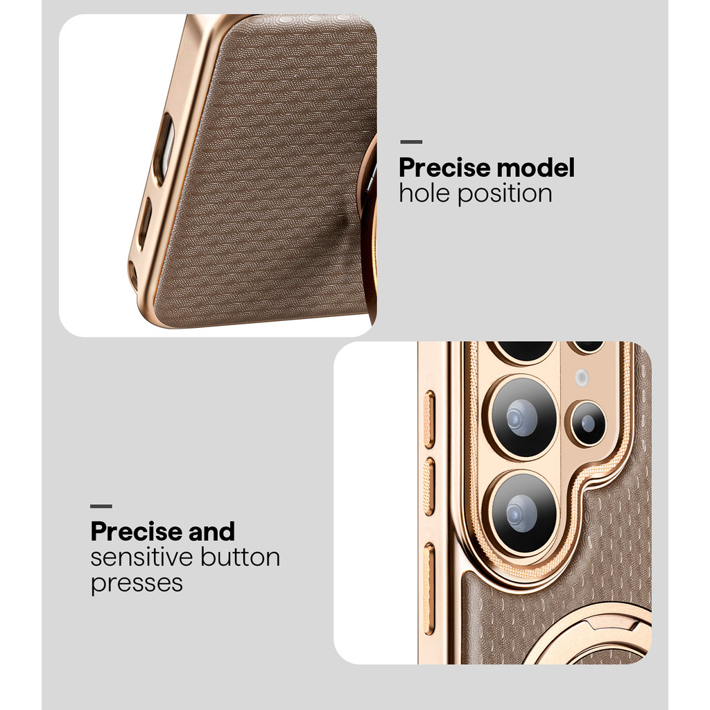 Ốp lưng xoay da cao cấp cho Samsung Galaxy S26 Ultra S25 S24 + Plus Vỏ từ tính chất lượng cao Đóng cửa doanh nghiệp Nobel