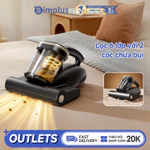 Simplus Máy hút bụi giường nệm Thiết kế 2 cốc chứa bụi   Tia UV diệt khuẩn   Tốc độ đập 96,000 vòng/phút  Lực hút mạnh 18000pa  Sấy khô bằng gió nóng  Bộ lọc HEPA F9 cao cấp  Tích hợp hương thơm CMYH007GY — ảnh 1