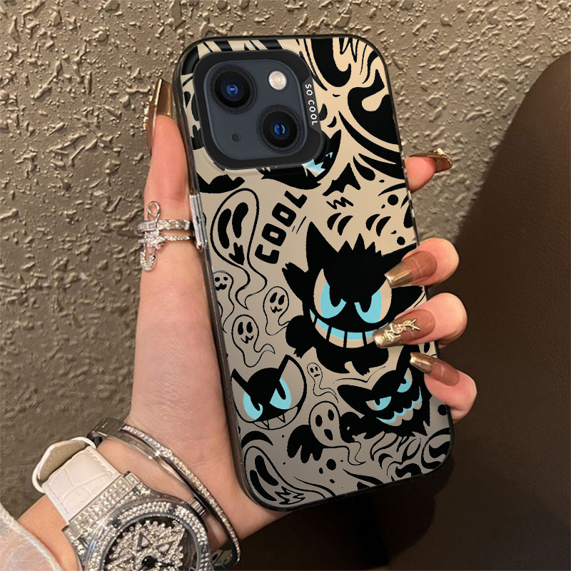 Ốp Điện Thoại Cho IPhone 6 6S SE 2020 7 8 X XS Max XR 11 12 13 14 Plus 15 16 17 Pro Max 17 AIR Ma Quái Ma Doodle