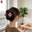 Hoa Hồng Lớn Nhựa Móng Vuốt Tóc Kẹp Tóc Nữ Dày Dài Thanh Lịch Updo Phụ Kiện