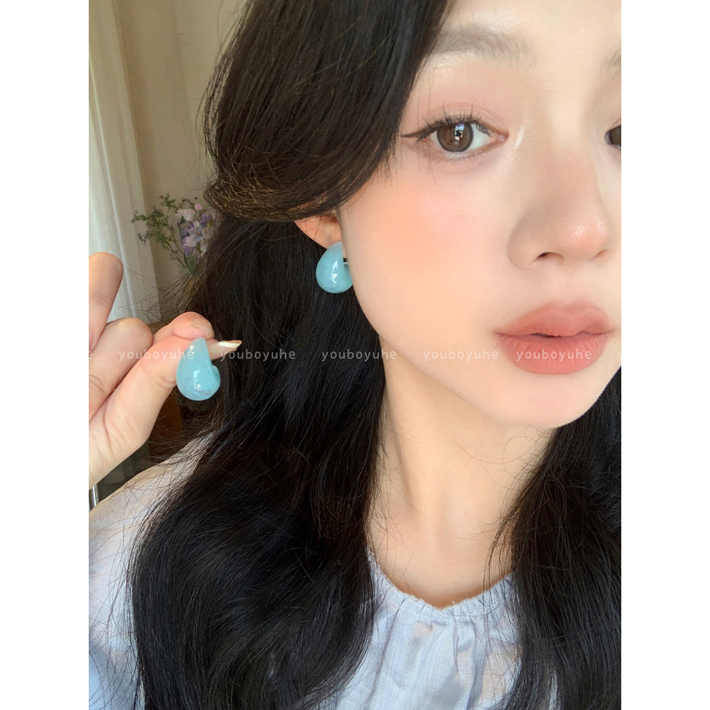 Bông tai hình giọt thạch Dopamine Phong cách kỳ nghỉ hè Phụ kiện thời trang ngọt ngào dành cho nữ