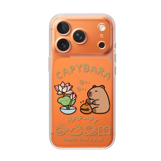 Capybara thảnh thơi ỐP đIệN ThoạI Cho IPhone 17 16PRO 15Plus 14 13 12 11 Promax XR XSMAX ốP Silicon TPU MềM Trong SuốT