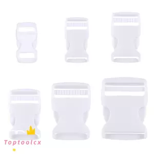 TOPTOOLCX 2 / 5 / 10 / 20 / 30 Chiếc Khóa Phát Hành Bên hông Có Thể Điều Chỉnh Phần Cứng Kép Nhựa Trắng Paracord Vòng Tay Khóa