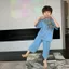 Shop Vừa Lớn Trẻ Em Bộ Đồ Ngủ Trẻ Em Vừa Lớn Trẻ Em Thường Ngày Tay Ngắn Ice Silk Homewear Phù Hợp Với Mùa Hè Mỏng Hai Mảnh Phù Hợp Với