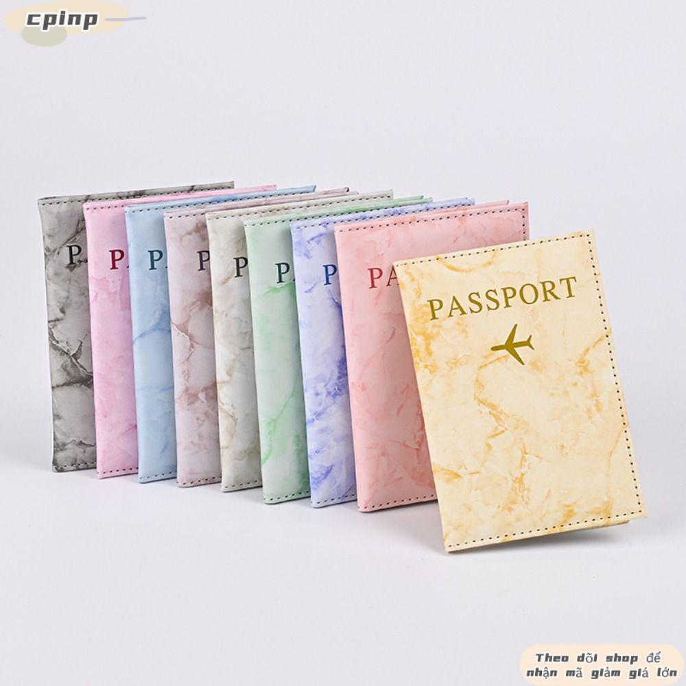 Hộp đựng hộ chiếu CPINCP, Vỏ hộ chiếu bằng da PU họa tiết đá cẩm thạch, Thẻ tín dụng tài liệu nhiều thẻ chống nước thời trang dành cho nữ và nam giới