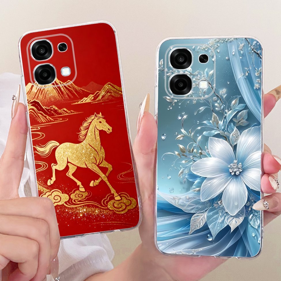 Trong Suốt Cho Oppo A6 Pro 4G CPH2799 5G CPH2781 Vỏ Cho Oppo A6 Pro Thẩm Mỹ Hoạt Hình Dễ Thương Thời Trang Bướm Vẽ Ngộ nghĩnh