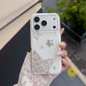 Phone Case For iPhone 17 Pro Max 16 15 Accessories TPU 3D Aesthetic Korean Cute