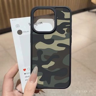 Retro Màu Xám Khối Xanh Cao Cấp Cảm Giác Mờ Kết Cấu Ốp Lưng Điện Thoại Thích Hợp Cho iPhone 17promax 11pro 12 15 16plus 17pro 14pro 16promax Ốp Chống Va Đập