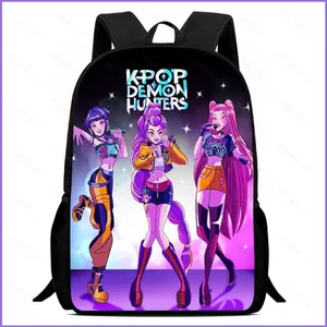 Ba lô đi học tiểu học SQ11 KPop Demon Hunters Ba lô in hình hoạt hình anime ba lô K-POP Túi trẻ em