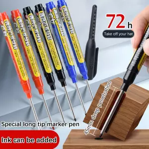 Bút đánh dấu đầu nib dài lỗ sâu 45mm Lỗ khoan sâu Bút chì dài cơ khí đa chức năng mộc Bút đánh dấu đầy màu sắc mới